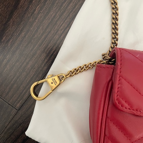 Gucci Super Mini Marmont bag, red - Picture 9 of 11